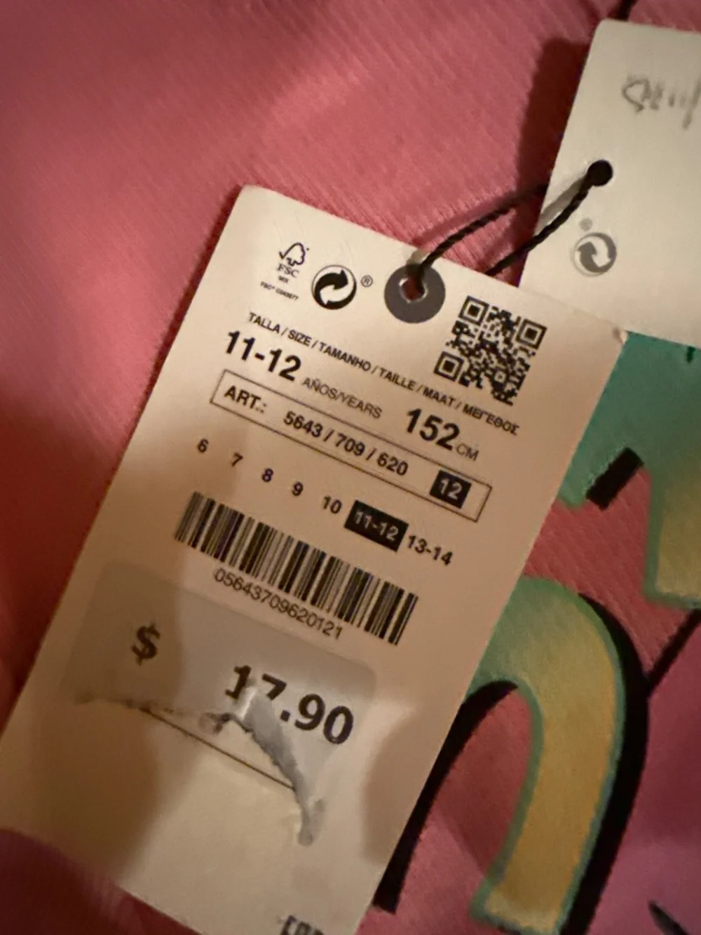ZARA girls long sleeve top